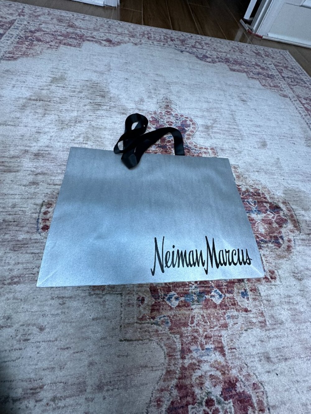 Neiman Marcus Silver Empty Shopping/ Tote Bag In Great Shape!